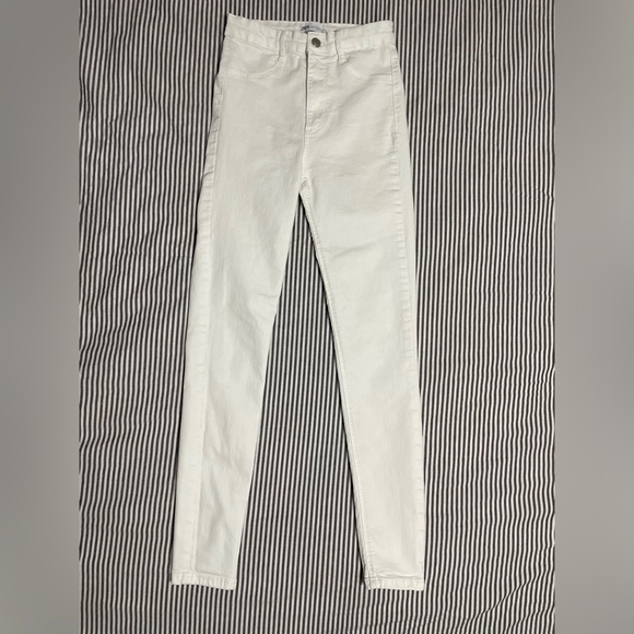 ZARA DENIM SKINNY HIGH WAIST WHITE Pant Woman, stretchy, SIZE 2 - Picture 10 of 16